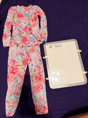 Posh Peanut Girls Floral Pajama Set Size 2T